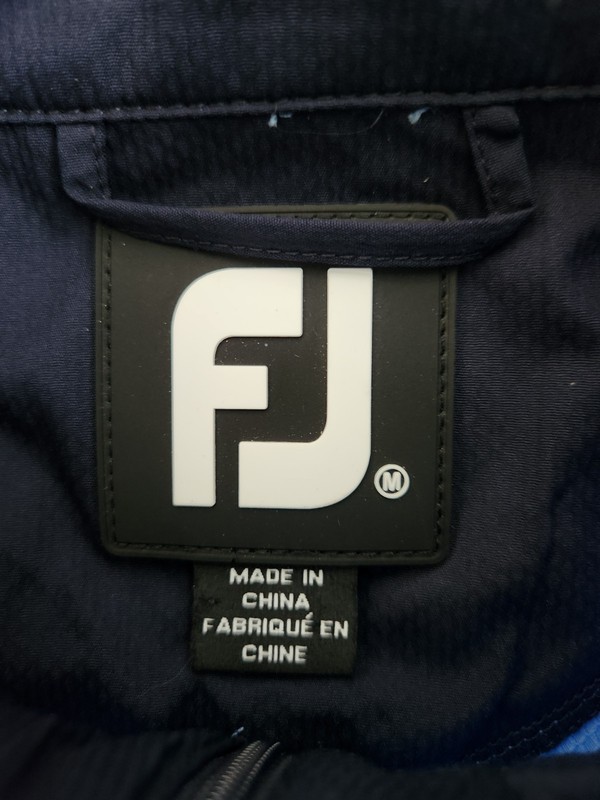 FootJoy 1/4 Zip Golf Windshirt Pullover Men's M Blue Shadow Glen TX Logo Sports gallery