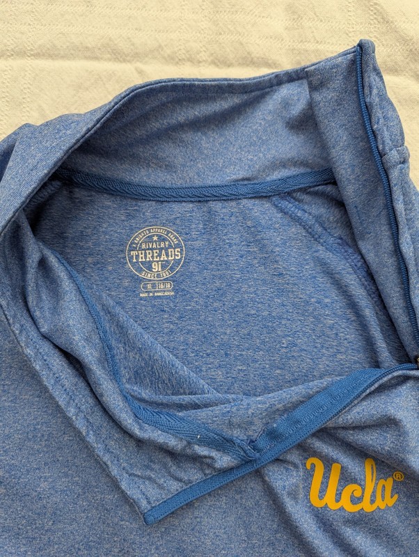 Men's Rivalry Threads UCLA XL Long Sleeve Pullover Athletic Wear Blue and Gray gallery