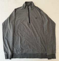 TravisMathew Men’s Gray 1/4 Zip Pullover Cotton Blend Long Sleeve M