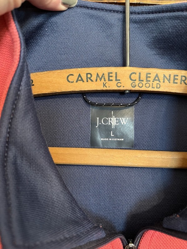 EUC! J. Crew Performance Red Half-zip Pullover with COOLMAX Technology Size L gallery