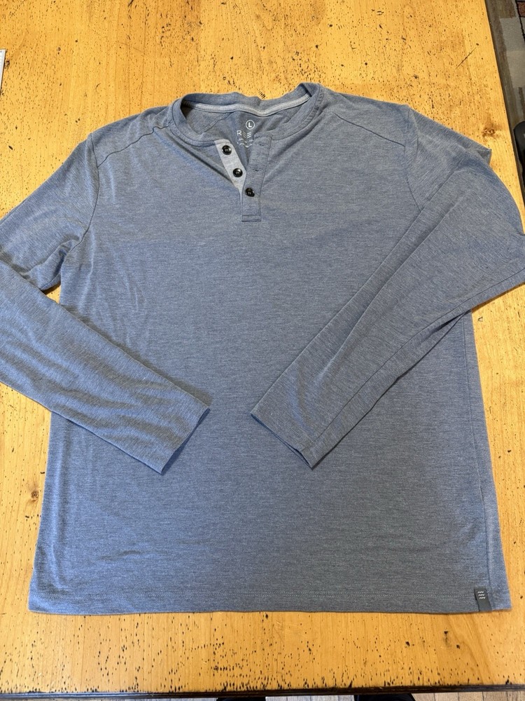 Free Fly Mens Large Long Sleeve Henley Shirt Gray Heather Size Comfort Adventure