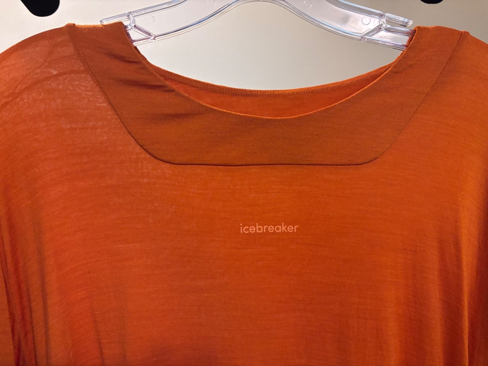 Icebreaker Mens Performance Shirt Size Large Orange Long Sleeve Outdoor Wool gallery