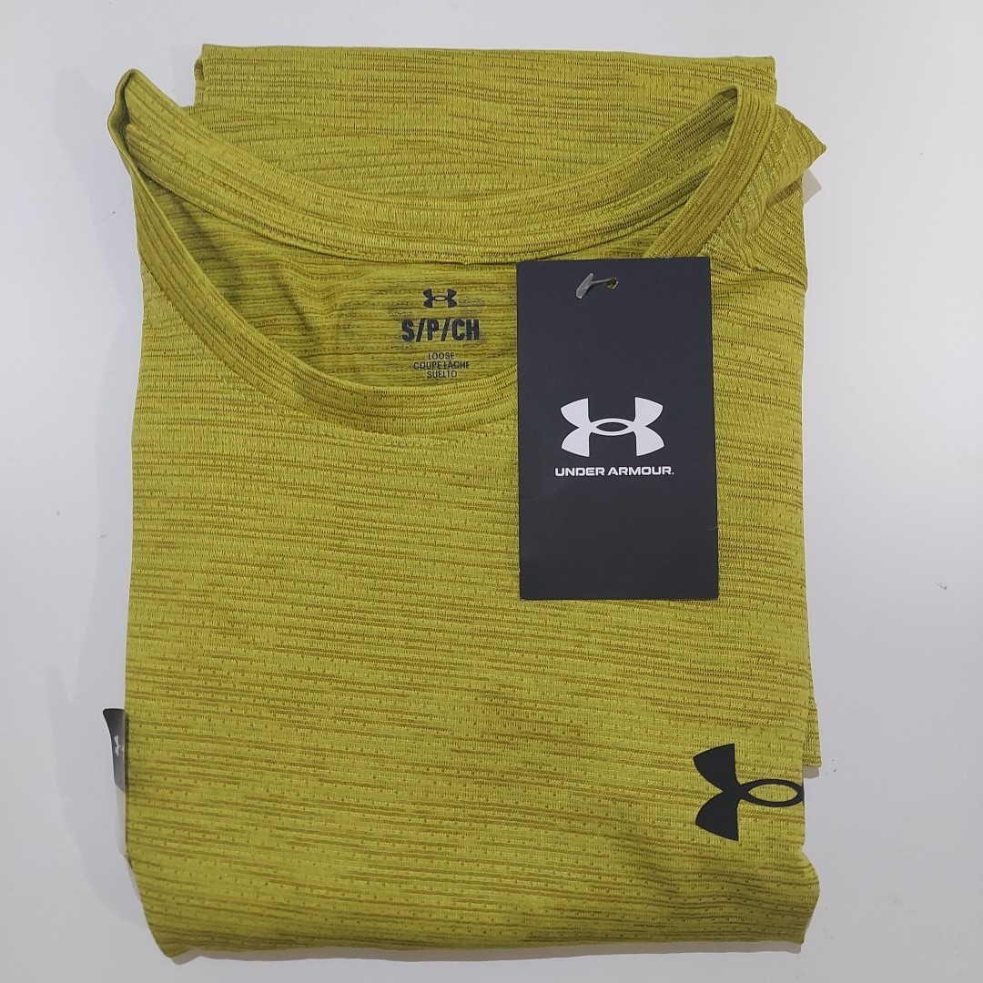 Under Armour Men's Size M Tech Vent Short Sleeve T-Shirt Yellow Shade/Black gallery