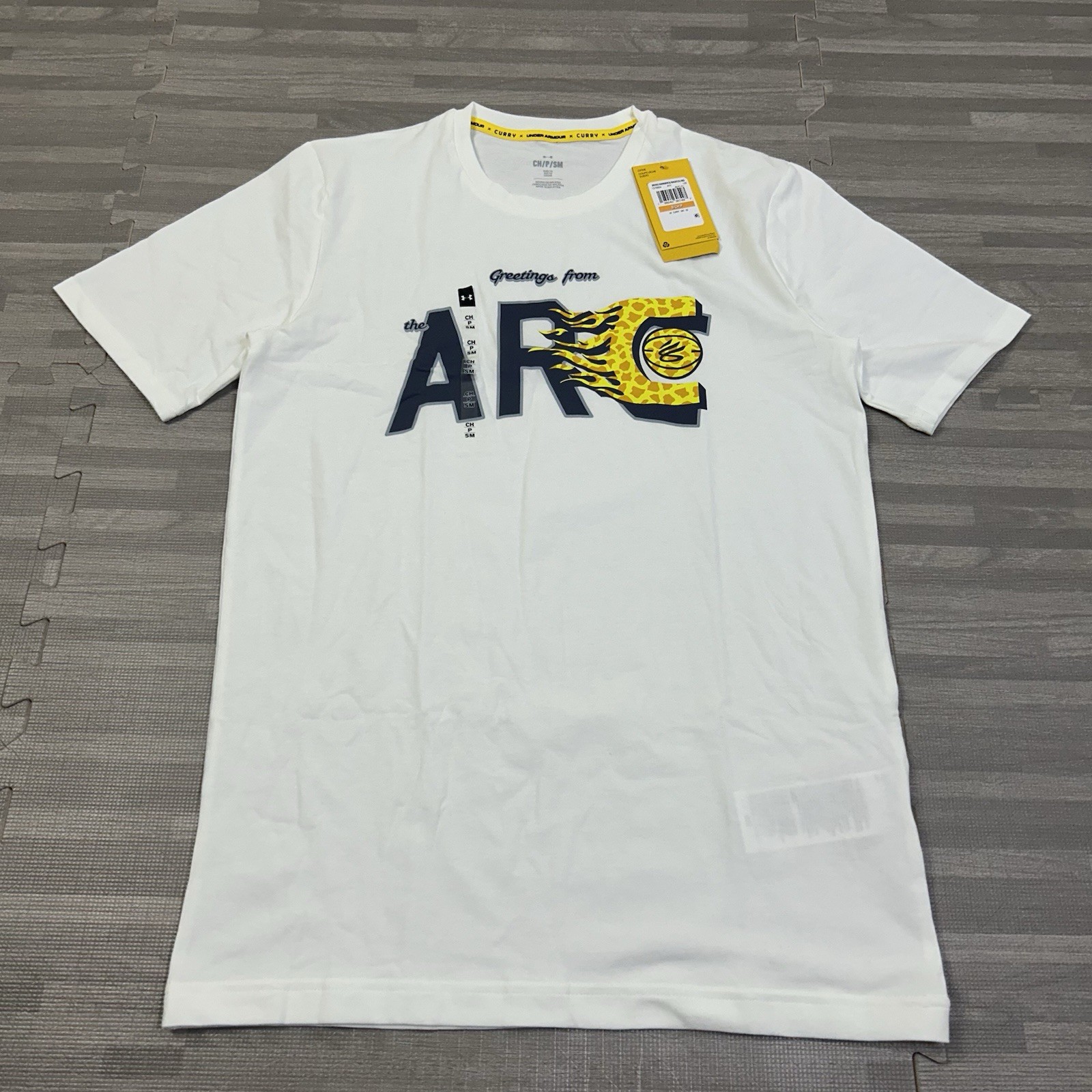 Under Armour x Curry Greetings From Arc SS T-Shirt Mens Small 1376804 White $40 gallery