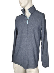 LULULEMON Surge Warm 1/2 Zip Heathered Alberta Lake Caspian Blue Shirt sz L