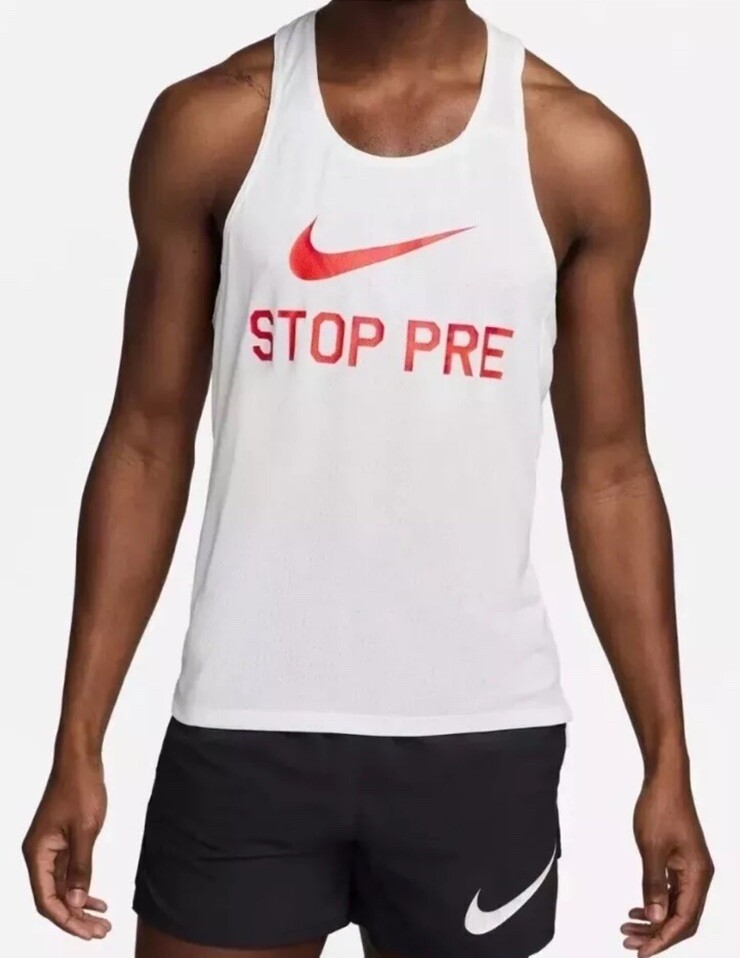 Mens Nike Run Energy Fast Singlet Stop Pre Steve Prefontaine #FN3998-121 Sz 2XL gallery