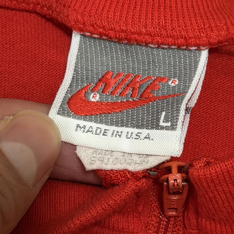 Vintage 80s 90s Nike Cycling Biking 1/4 Zip Shirt Pockets gallery