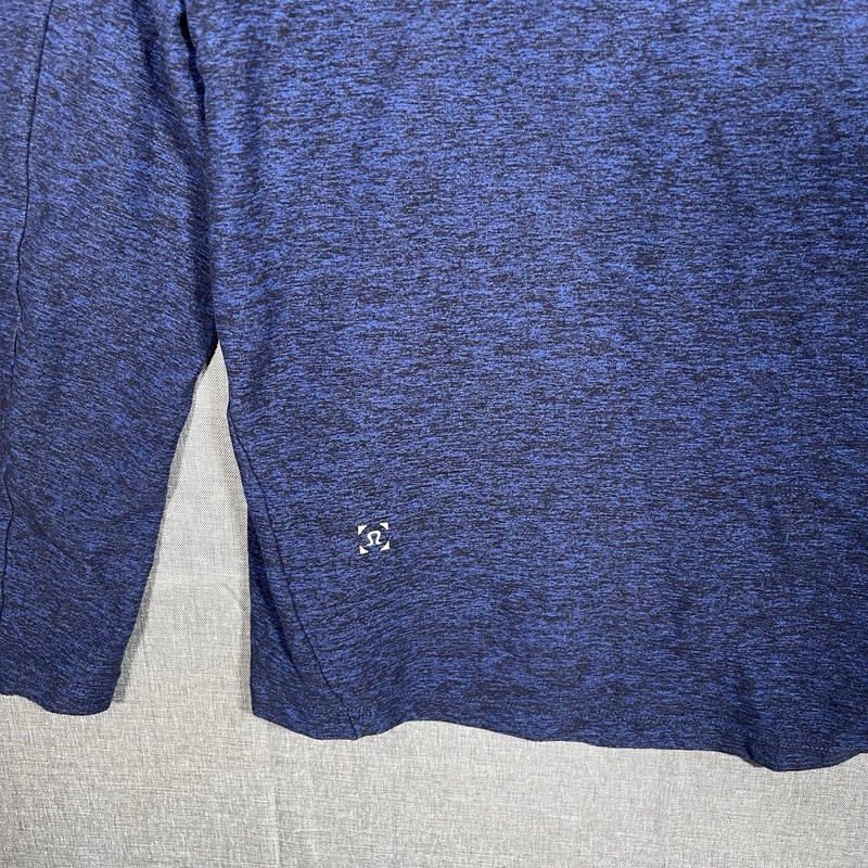 Lululemon Surge Warm Long Sleeve Pullover Mens S Heather Navy Stretch Pocket gallery