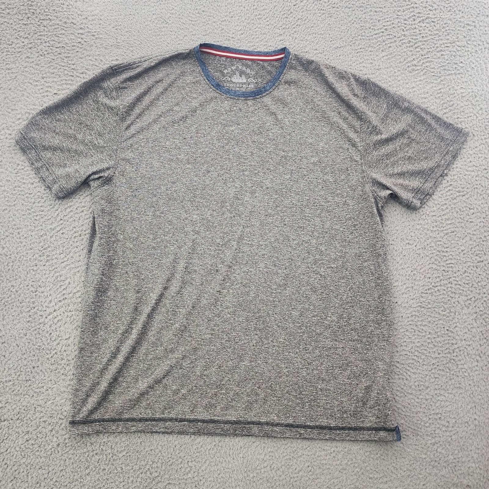 Raw Yarn Gray Performance Shirt Men 3XL Big Crewneck Short Sleeve Polyester gallery
