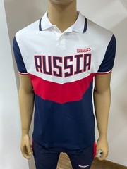 BOSCO SPORT Men’s POLO Shirt Collection “RUSSIA 2018” OLYMPIC TEAM, White/Blue