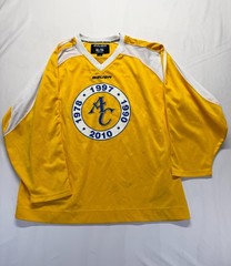 Bauer Hockey Jersey Mens XL Yellow White Arlington Catholic High School Athletic