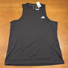 Adidas Shirt Mens Large Black Tank Top Sleeveless Active