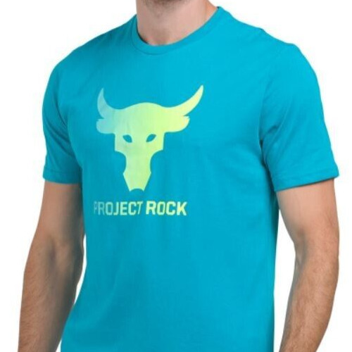 Under Armour Project Rock Brahma Bull T-Shirt Teal 1383191 Men's Large $40 gallery