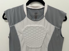 McDavid Compression Padded Under Shirt Size Men’s Small Tank Top White/Gray