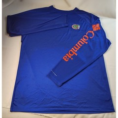 Columbia PFG Florida Gators Fishing Shirt Long Sleeve Performance Blu College XL