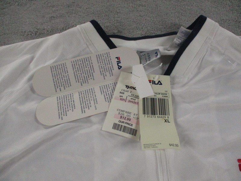 Vintage Fila Full Zip Shirt Mens Extra Large Warm Up Jacket Basketball NWT gallery