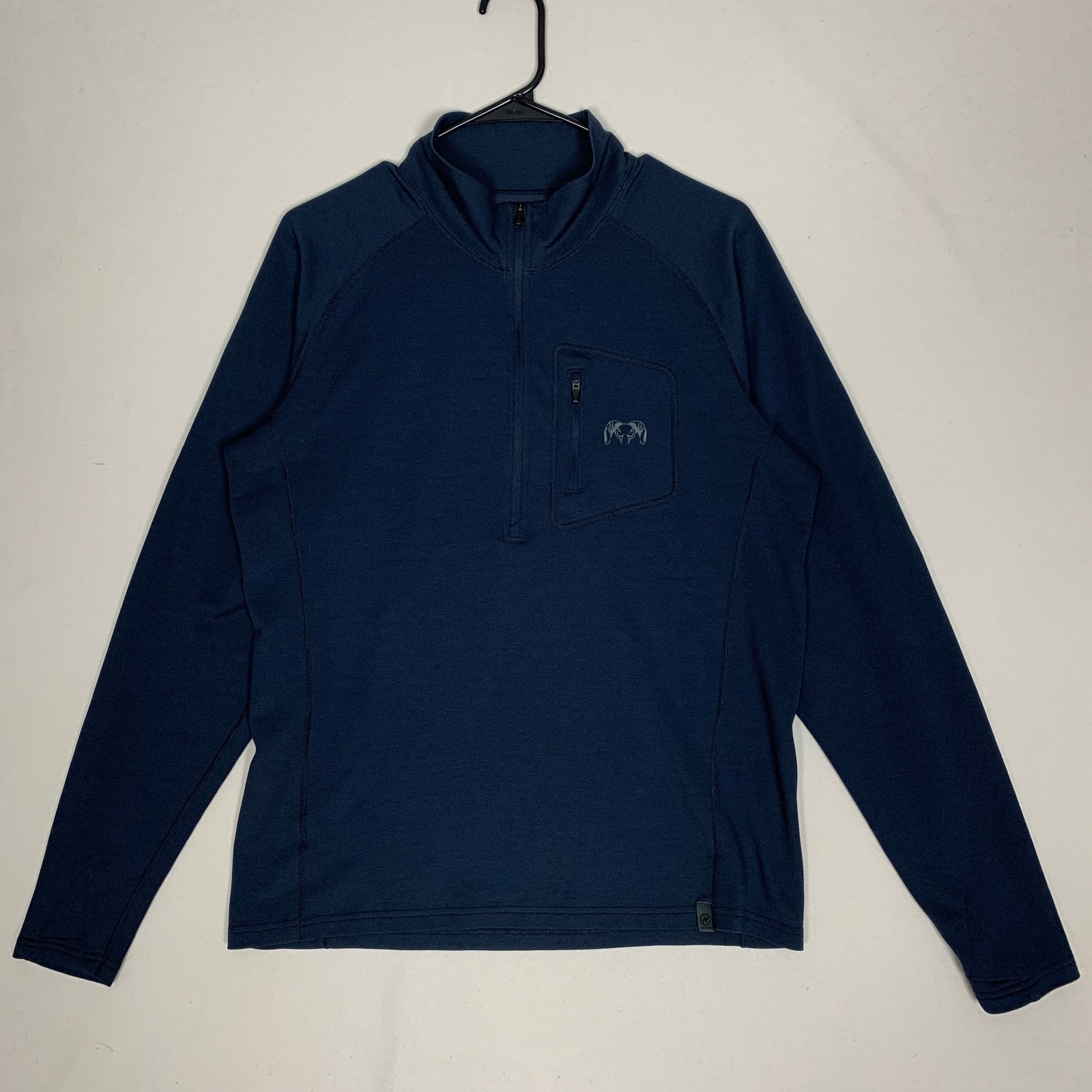 KUIU Navy Blue 1/2 Zip Pro Pullover Medium Nuyarn Merino Wool Blend gallery
