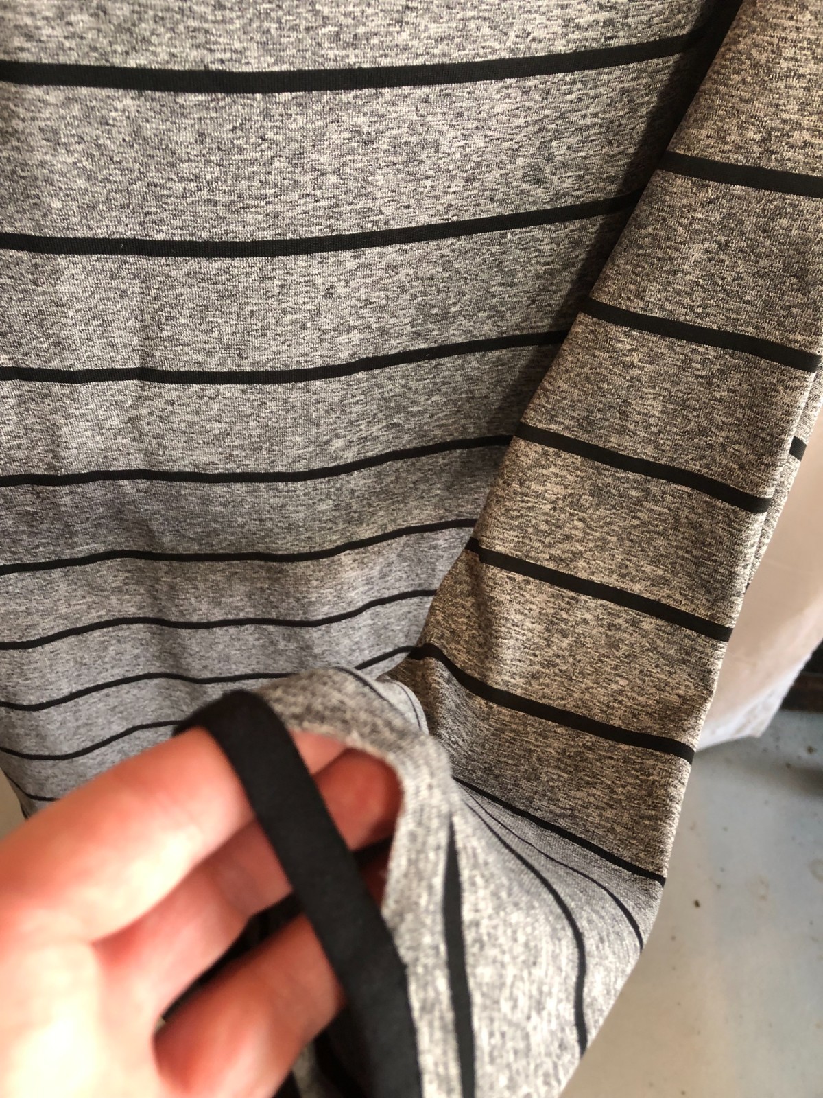 Greg Norman Tasso Elba XL Gray Striped Long Sleeve Shirt - Sleeve IMPERFECTION gallery