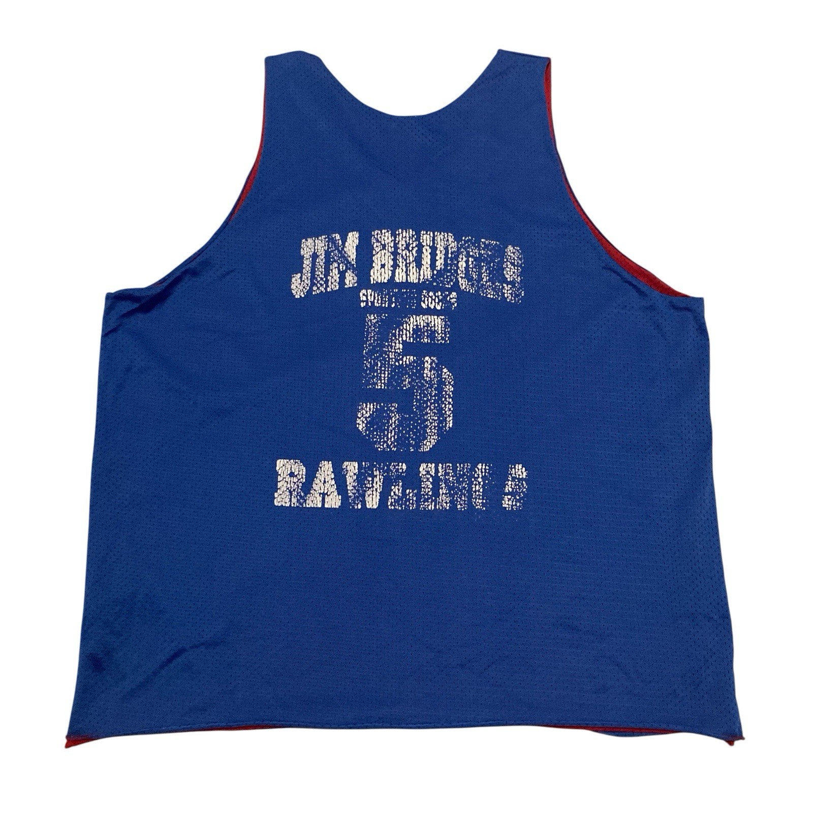 VTG Jim Bridges Sporting Goods Rawlings Reversible Mesh Basketball Jersey Large gallery