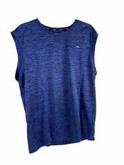 rodeo quick dry men’s M blue and black sleeveless crew neck shirt