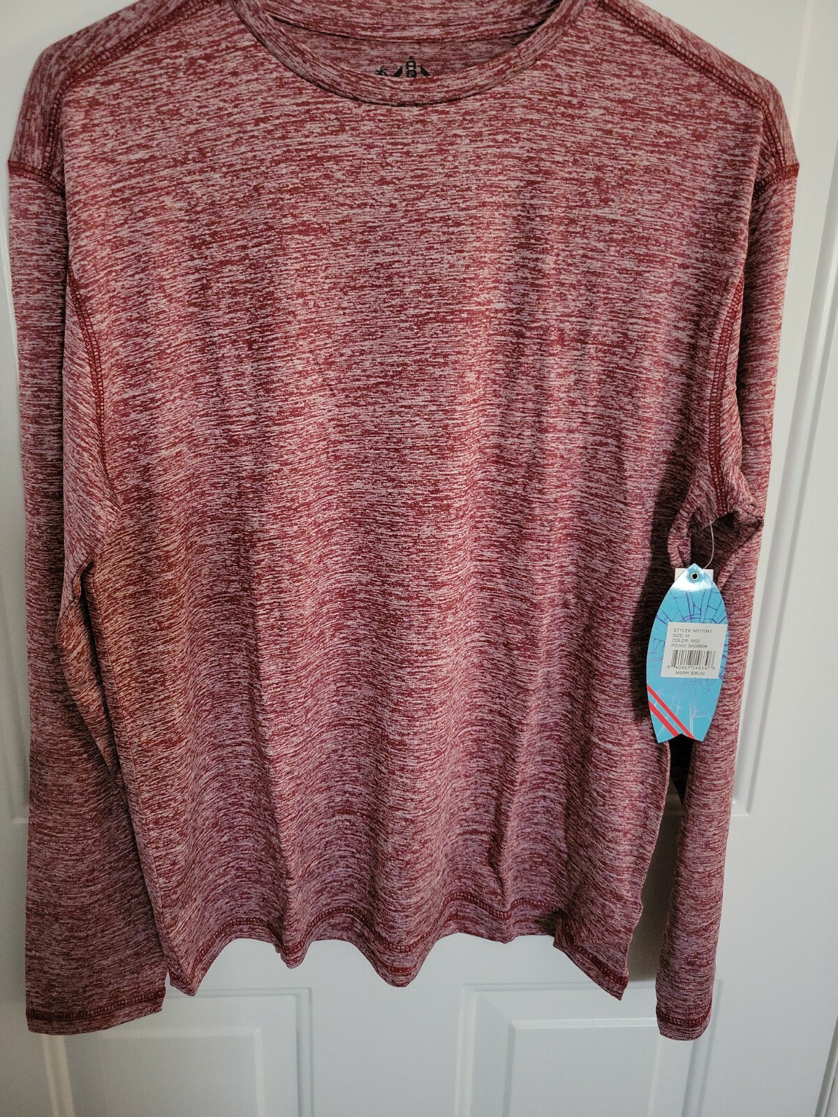 Aqua Surf Active Wear Long Sleeve Polyester Shirt- Medium Red gallery