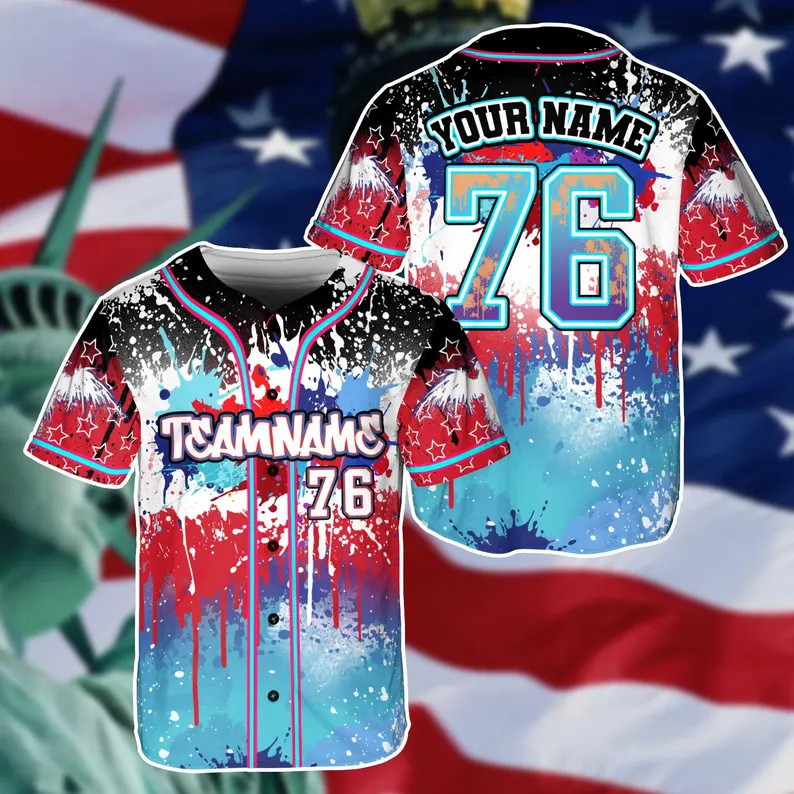 250th America Anniversary Baseball Jersey USA Patriotic gallery