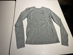 Stoic Shirt Men’s Small Long Sleeve Thermal Wool Polyester Base Layer Crew Gray