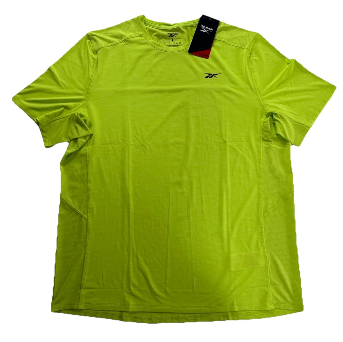 Reebok Men's ACTIVChill Vented Training Tee High Visibility Solid Laser Lime L gallery