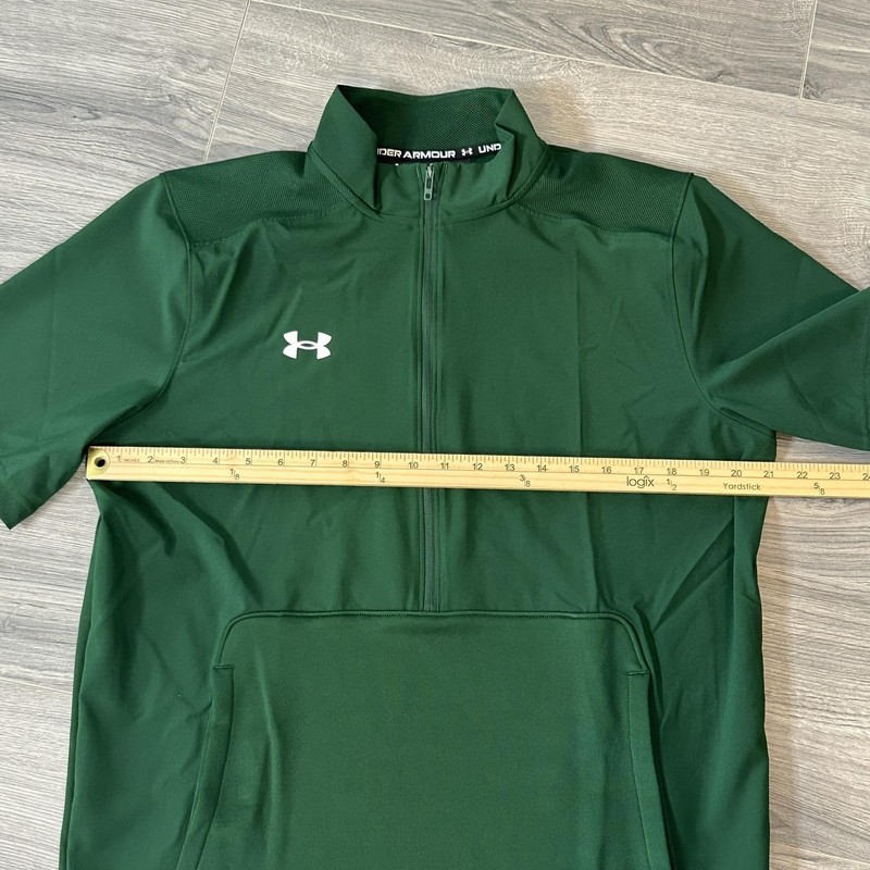 Under Armour Pullover Mens M Green Motivate 2.0 Short Sleeve 1/2 Zip Performance gallery