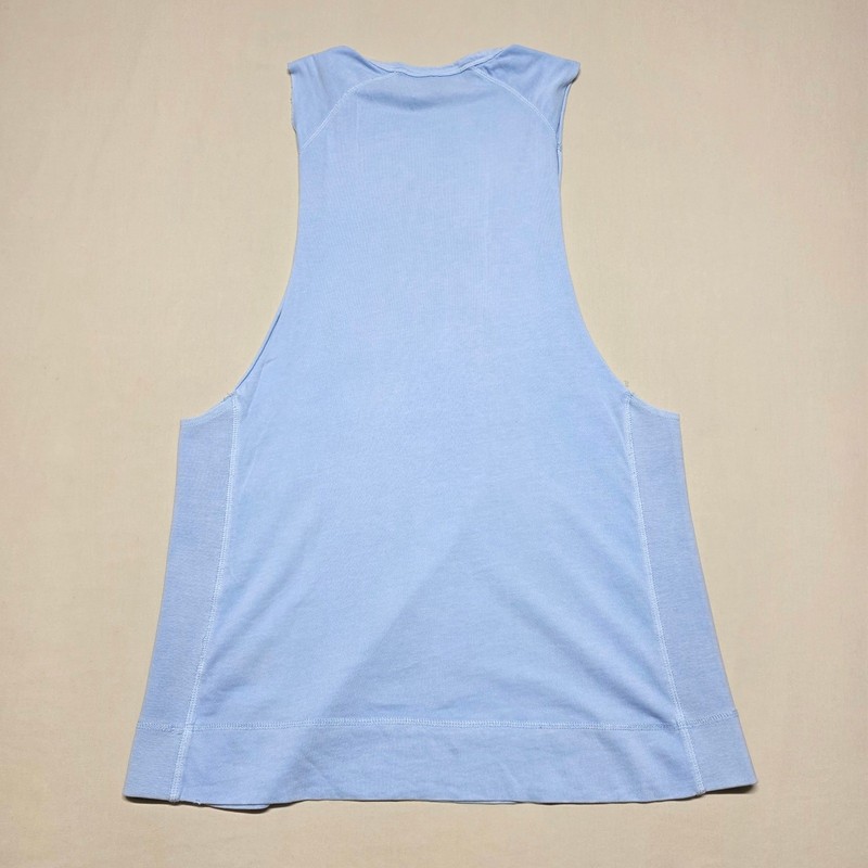Gymshark Men's Light Blue Sleeveless Athletic Training Long-Tank Size Medium gallery
