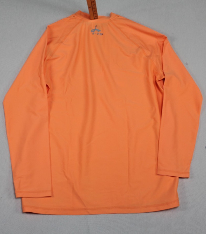 Lafroi Men Orange Shirt Casual Long Sleeve Round Neck Agile Size Small gallery