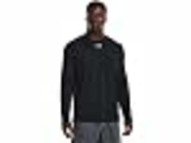 Under Armour Men's Team Tech Long Sleeve T Shirt Black White Size 4XL