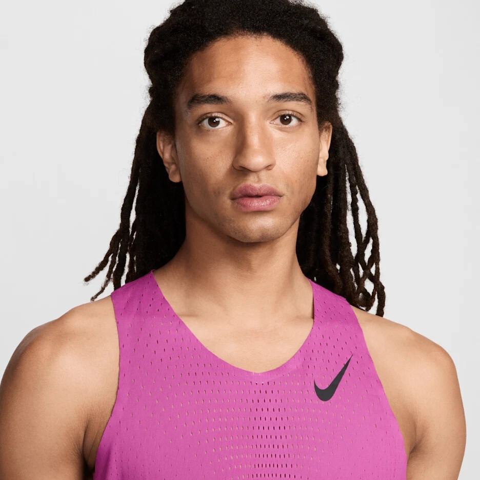 Nike AeroSwift Dri-FIT ADV Running Singlet Fuchsia Men's Size S & XXL FN4231-518 gallery