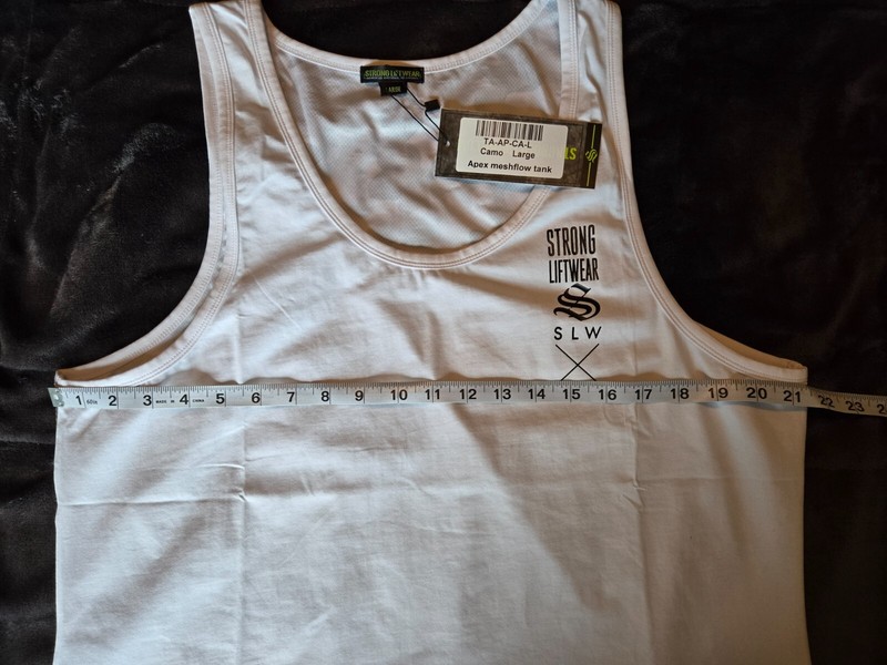Strong Liftwear Apex Meshflow tank White/ Camo Large Brand New gallery