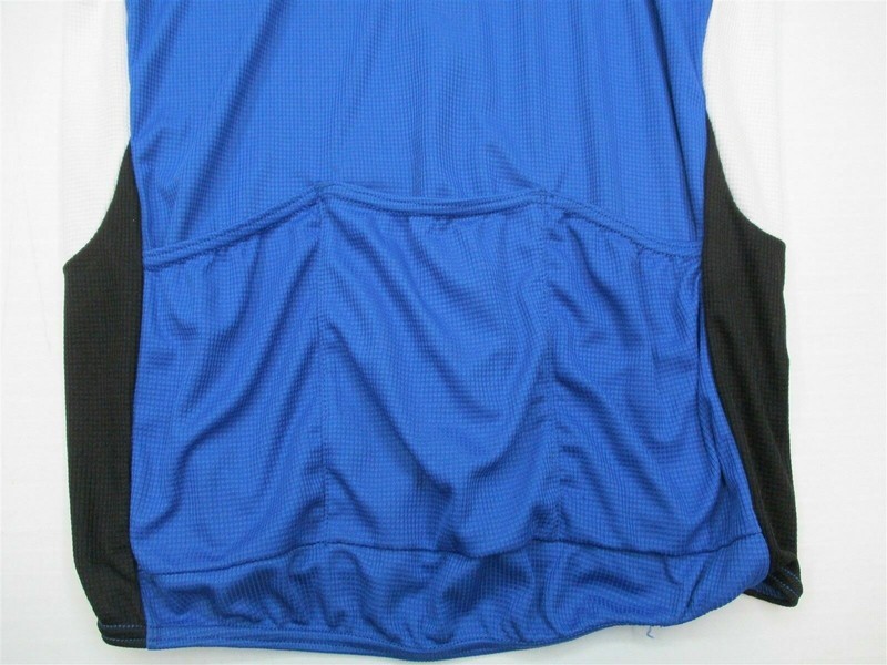 PERFORMANCE Men Size M Athletic Sleeveless 1/5 Zip Royal Blue Cycling Top gallery
