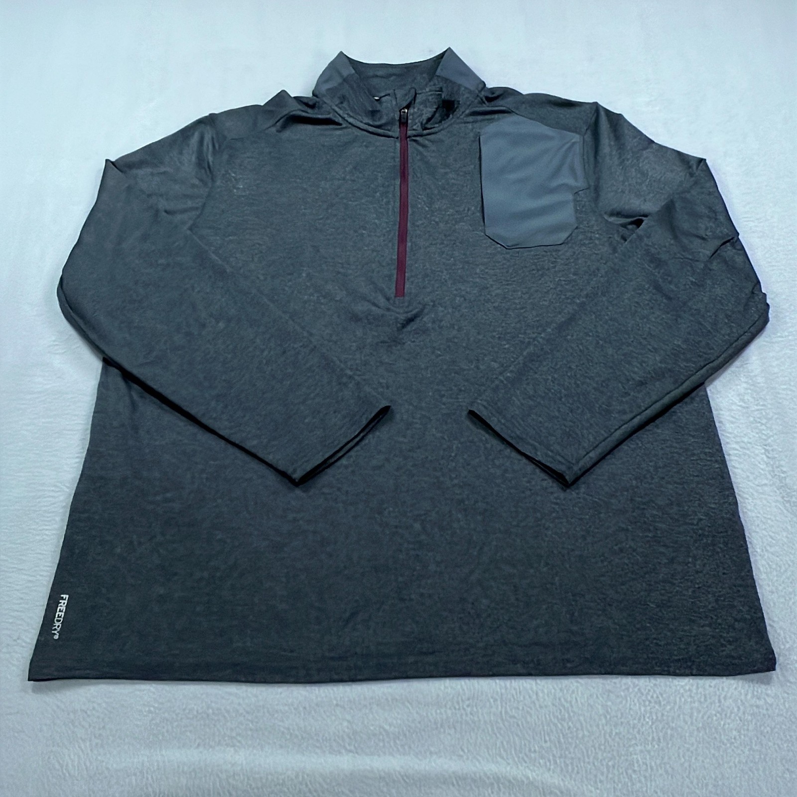 Eddie Bauer Sweater Mens XL Gray Motion FreeDry Long Sleeve Stretch Hiking Run gallery