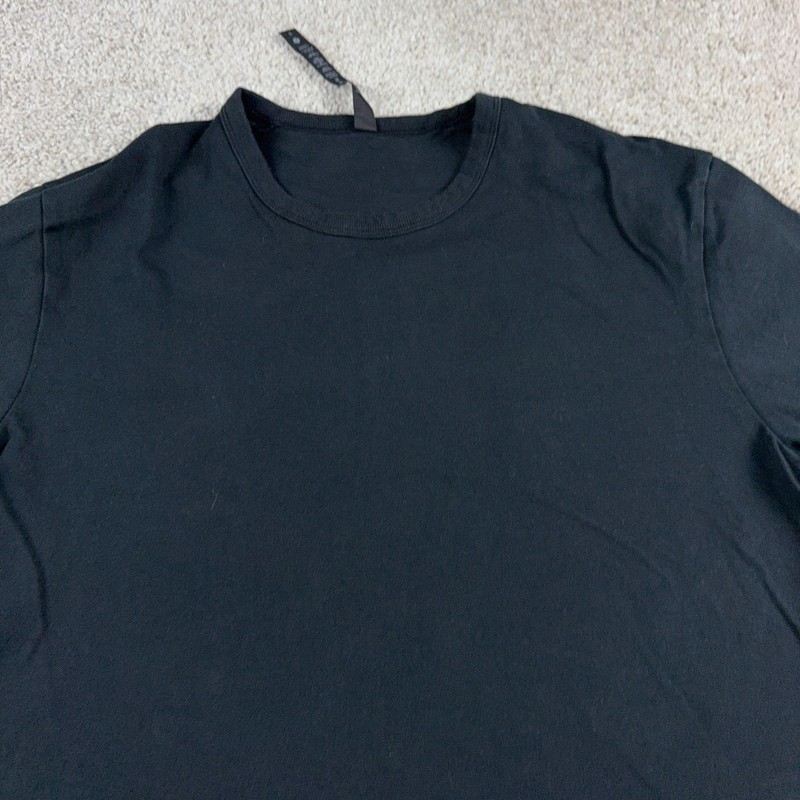 Lululemon Shirt Mens Large Black Cotton Jersey Crew Neck Lightweight Casual Gym gallery