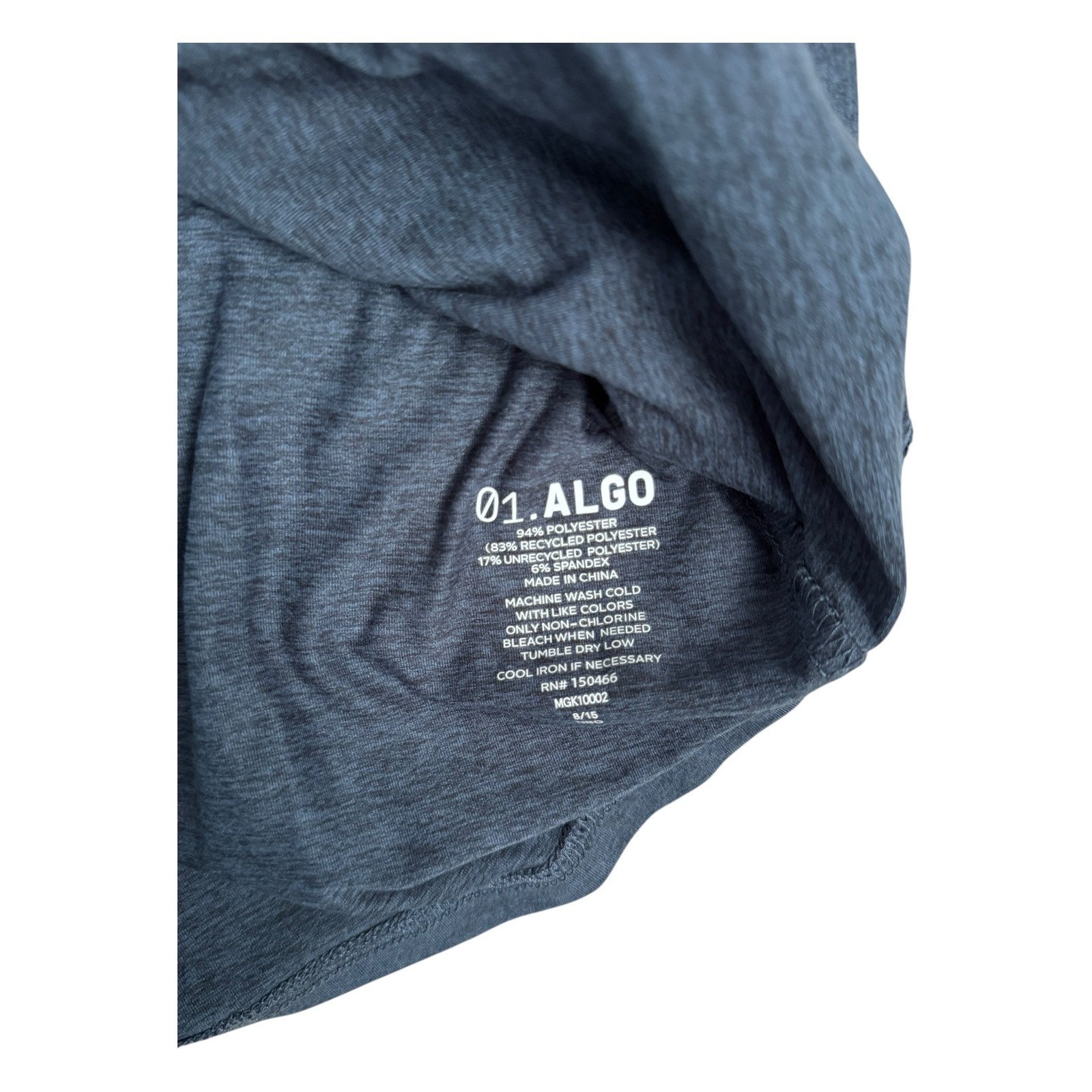 01. ALGO Mens L/S Performance Henley Shirt Quick Dry UV SPF 40Dark Blue Size L gallery
