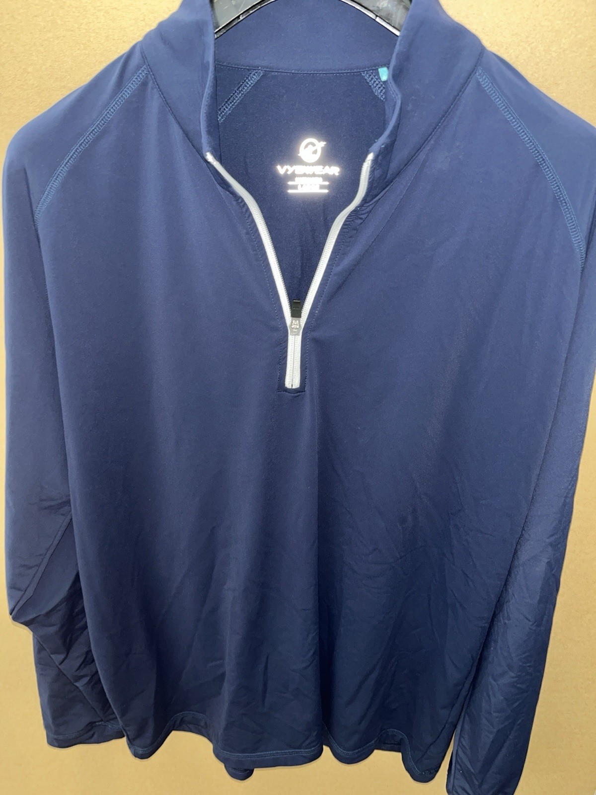 MINT MENS TRADEWIND QUARTER ZIP 1/4 LARGE NAVY BLUE STRETCH MINT gallery