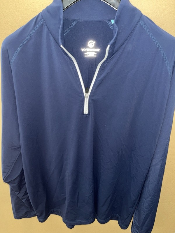 MINT MENS TRADEWIND QUARTER ZIP 1/4 LARGE NAVY BLUE STRETCH MINT gallery