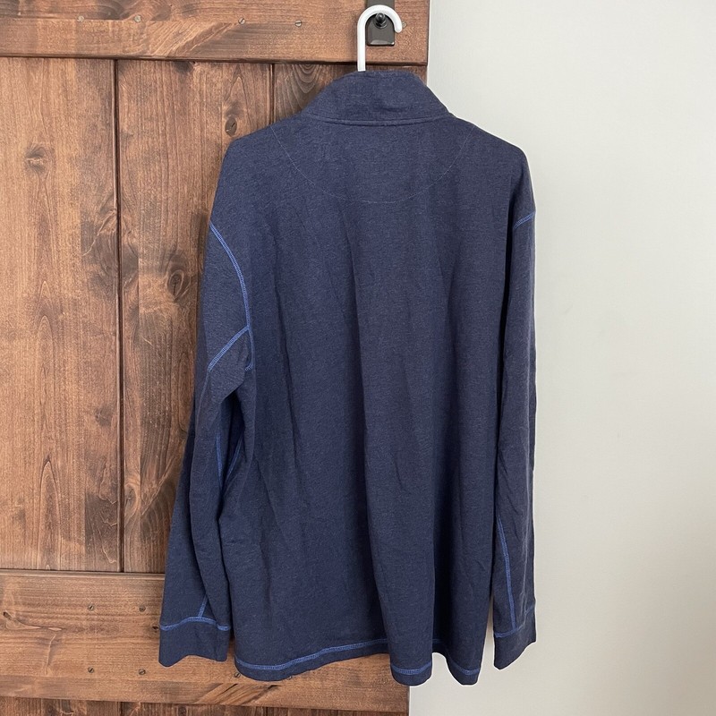 Buoy 4 Mens Pullover Size XL Blue 1/4 Zip Coastie Knit Nautical Seal Fishing gallery
