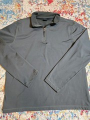 32 Degree Heat Mens Quarter Zip Stretch Comfort Pullover Green Performance Sz M