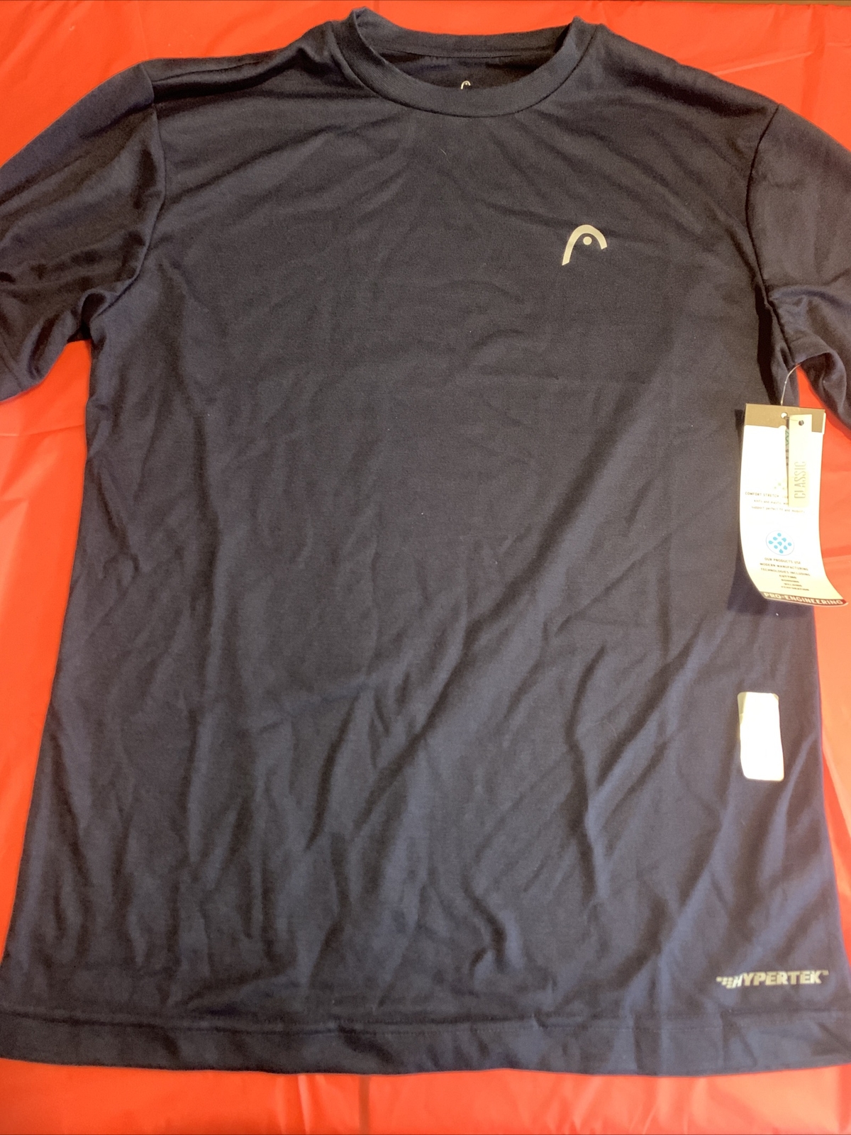 NEW HEAD MENS DARK BLUE (Navy) small hypertek dri fit ACTIVE T SHIRT #142 gallery