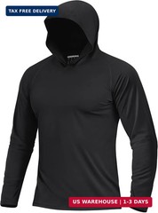 Boladeci Men’s UPF 50+ Sun Protection Lightweight Hoodie Shirts Long Sleeve Fish