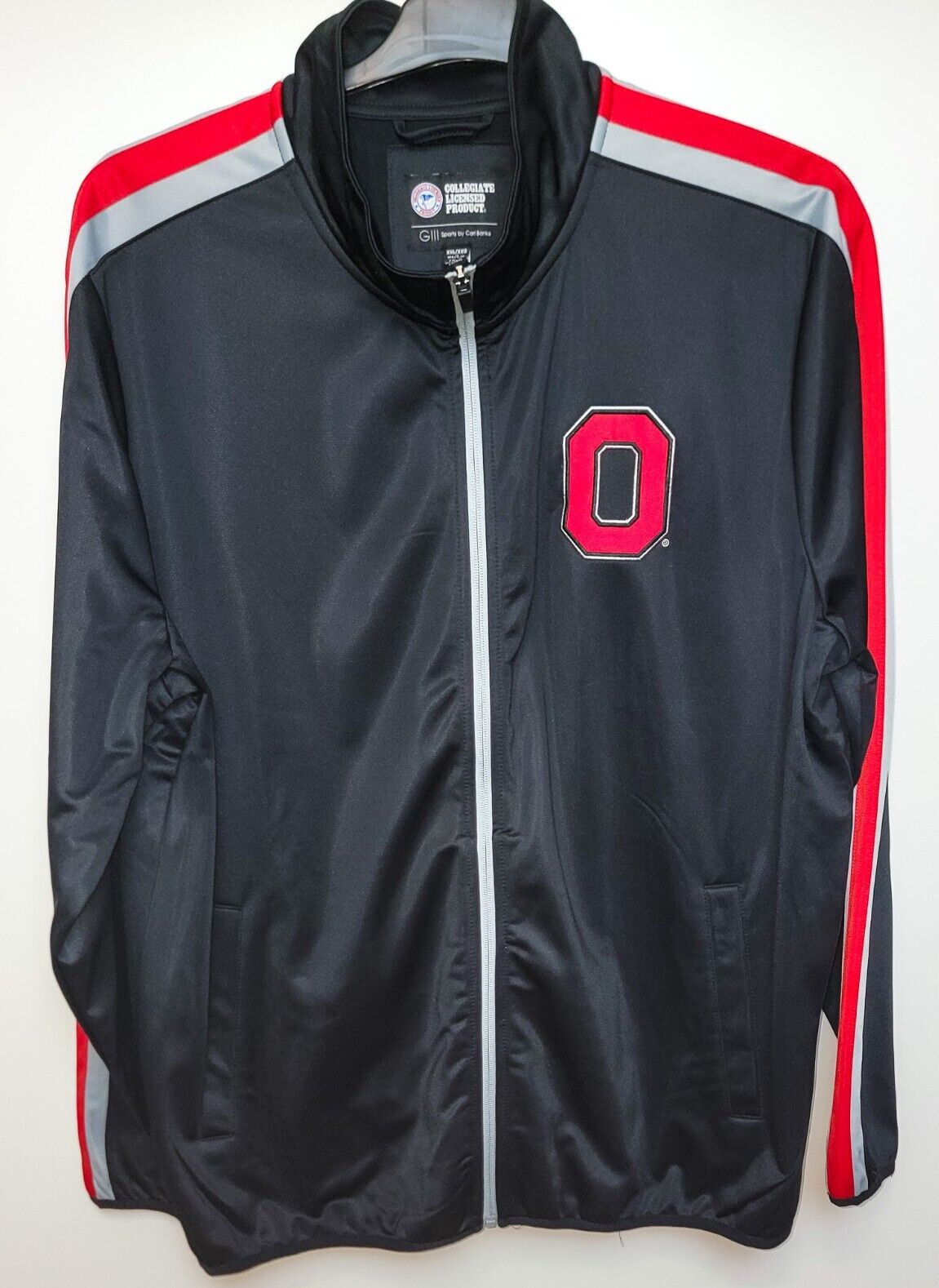 NWT 2XL Ohio State Buckeyes Full Zip GIII Track Jacket Black /Scarlet - Gray $85 gallery