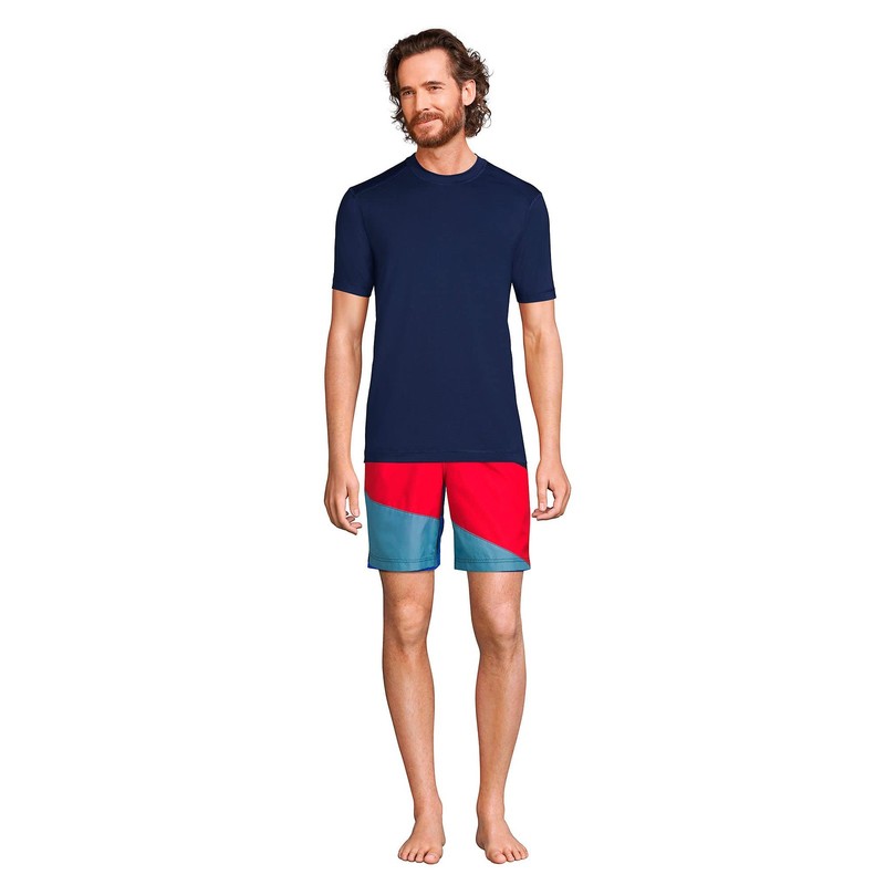 Mens SPF Short Sleeve Cooling Tee Deep Sea Navy Regular Medium gallery