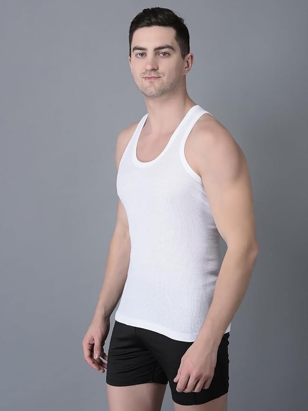 Dollar Bigboss Men's Vest 100% Combed Cotton knitting Notch Stretch Sleeveless gallery