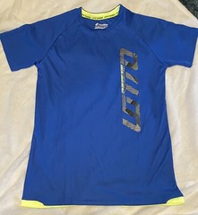 New Men’s Lotto Training Athletic Active Shirt XXL Blue & Neon Yellow Polyester