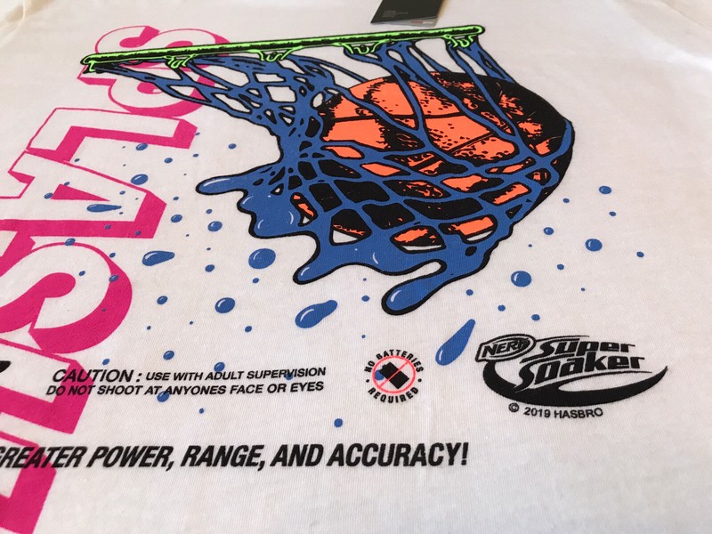 RARE Under Armour Stephen Curry 7 x Nerf Super Soaker White T Shirt Mens Size L gallery