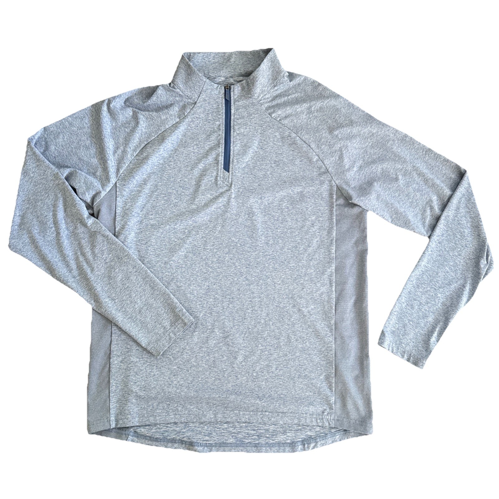 Holderness & Bourne Darrow Pullover Men M Blue Heather Quarter Zip Golf Stretch gallery